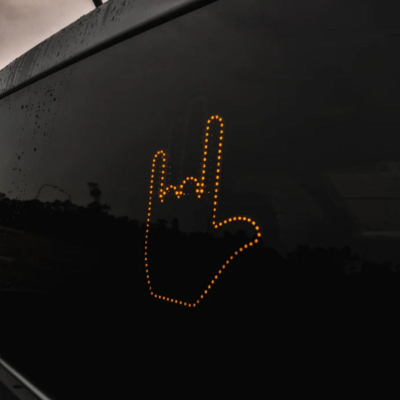 LED Gesture Light for Vehicles with Remote Control - Illuminated Middle Finger Sign Lamp