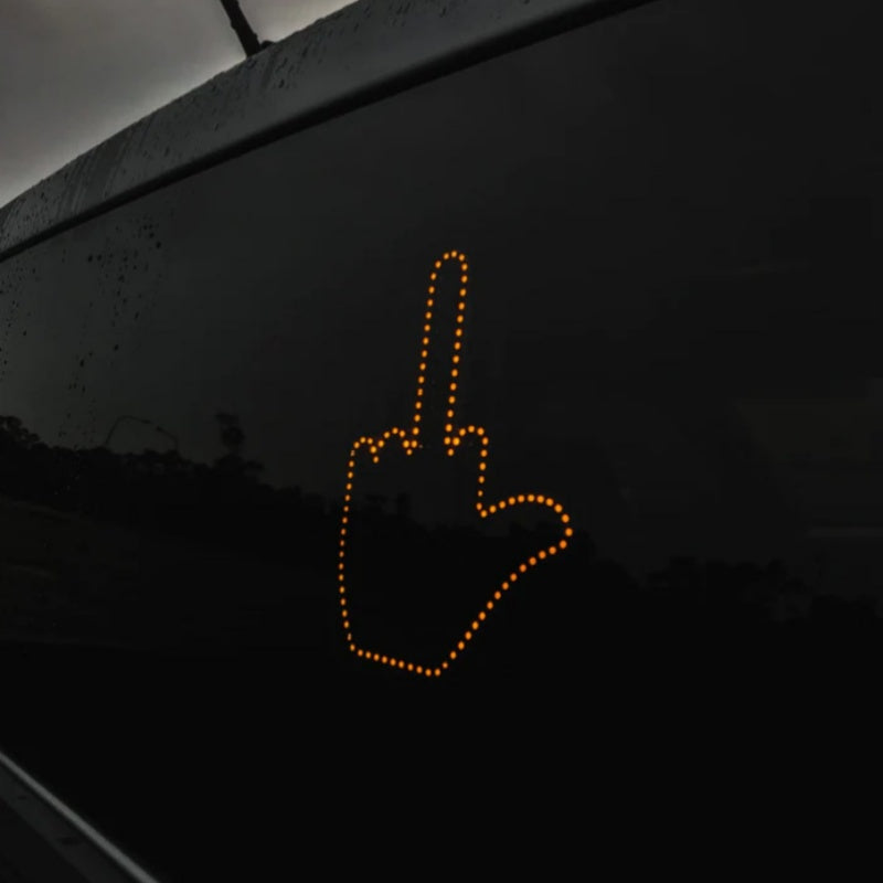 LED Gesture Light for Vehicles with Remote Control - Illuminated Middle Finger Sign Lamp