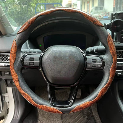 2/3PCS Carbon Fiber Silicone Car Steering Wheel Cover Custom Anti-Skid Booster Cover Auto Accessories 38Cm for Auto Deco 2024